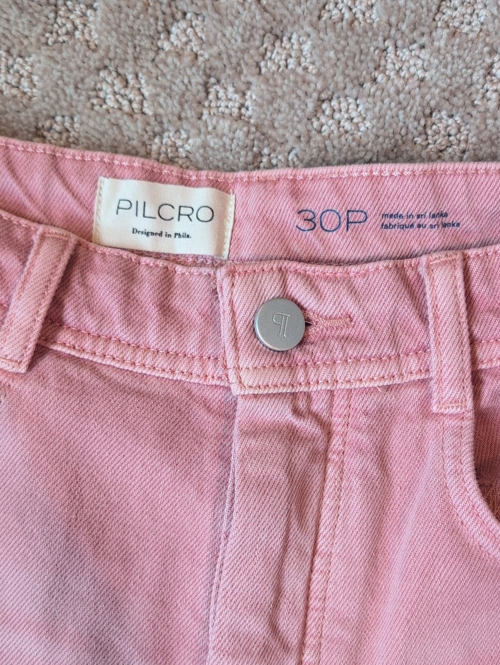 Pilcro Celeste Mid Rise Relaxed Jeans Pink - Picture 6 of 14